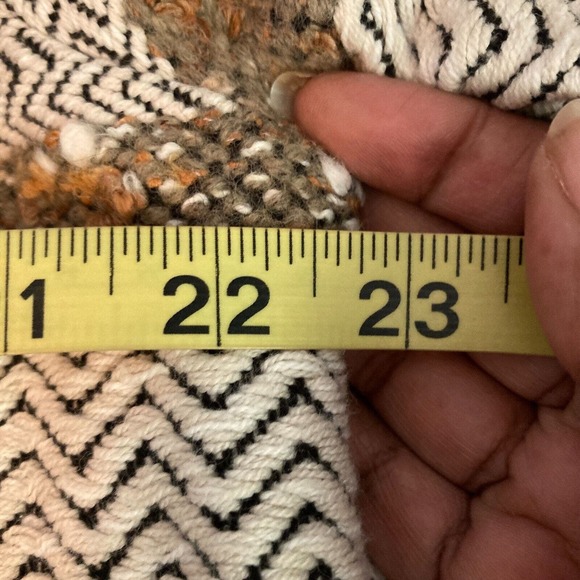 NWT Chicos Cardigan‎ Womens Sz 1 US M Ivory Brown Wool Texture Sweater Jacket - Picture 7 of 9